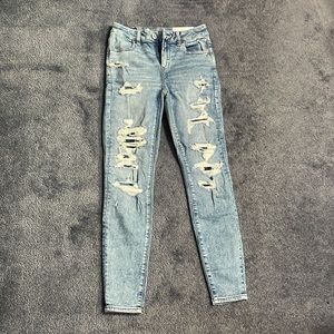 American Eagle patch curvy jegging